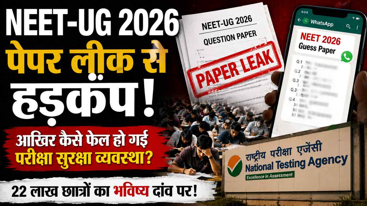 NEET-UG 2026 पेपर लीक से देश में हड़कंप, आखिर कैसे फेल हो गई परीक्षा सुरक्षा व्यवस्था ?