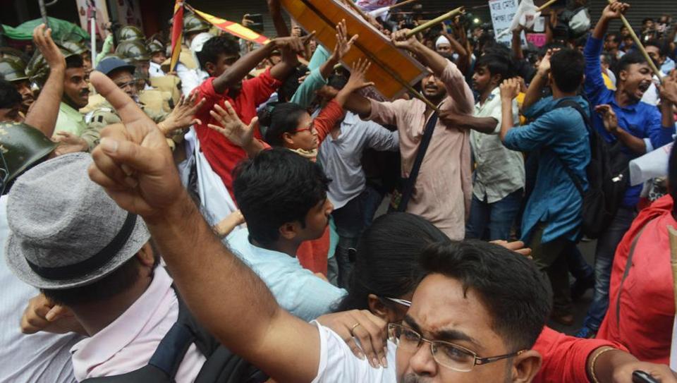india politics students protest