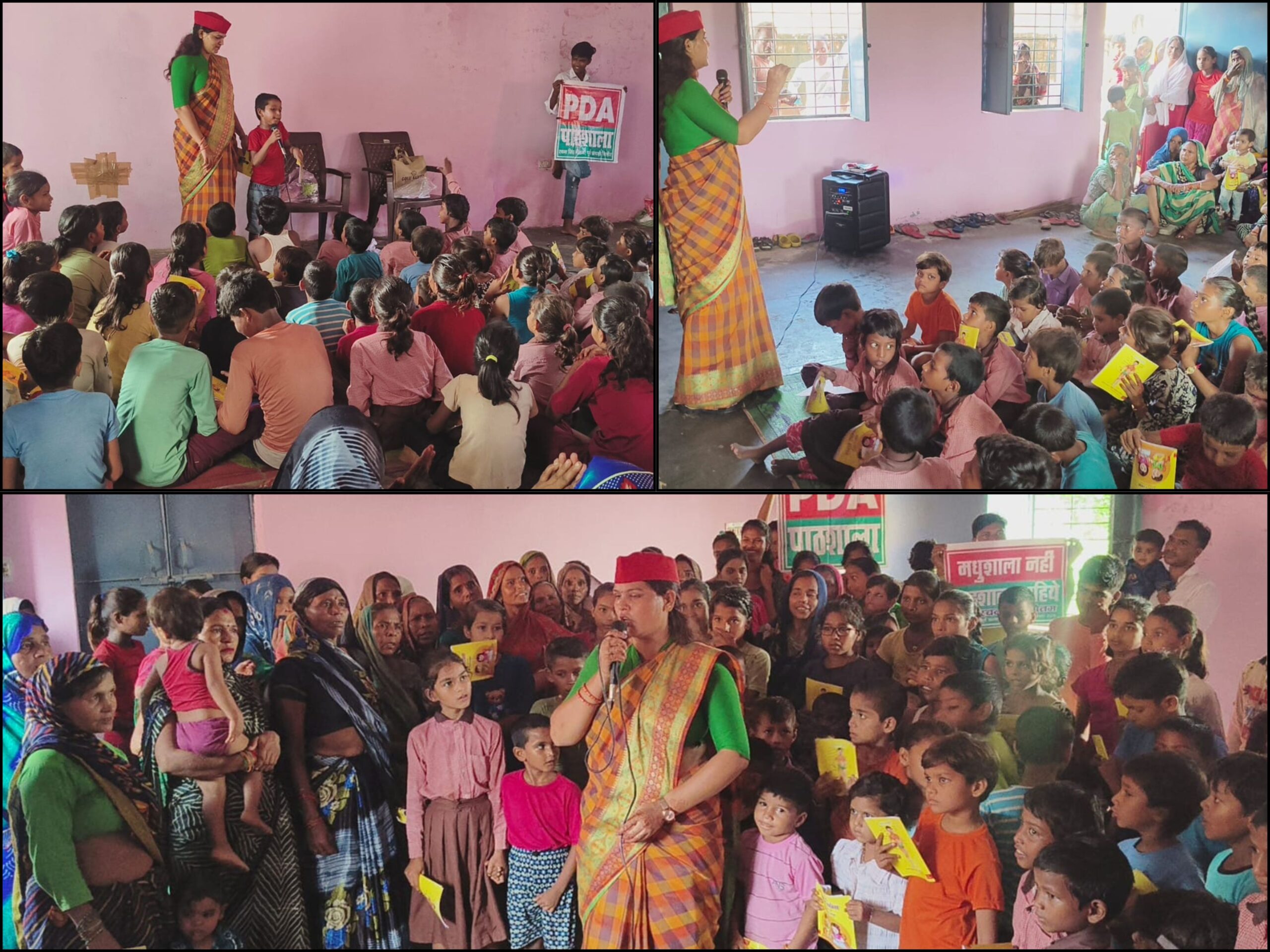 बिल्हौर के खड़ामऊ में पूर्व विधायक प्रत्याशी रचना सिंह गौतम ने लगाई PDA पाठशाला, बच्चों को पढ़ाई का अवसर दिया