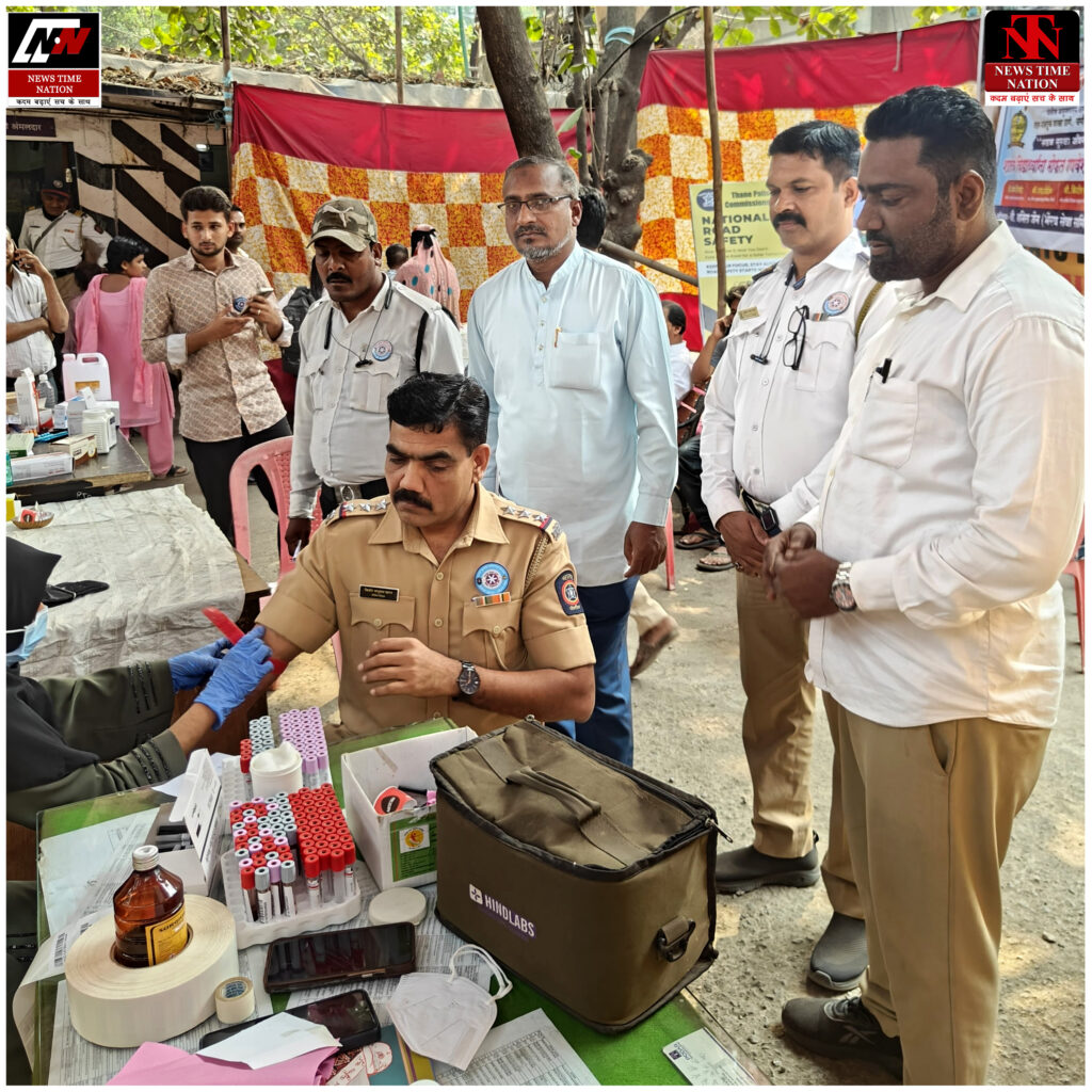 भिवंडी में यातायात पुलिस के लिए निःशुल्क आरोग्य शिविर, सैकड़ों ने उठाया स्वास्थ्य जांच का लाभ! 1 08 22